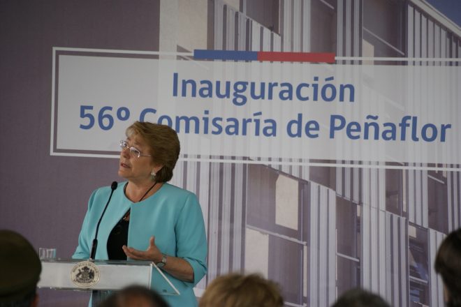 Presidenta Michelle Bachelet Inaugura 56° Comisaría de Peñaflor